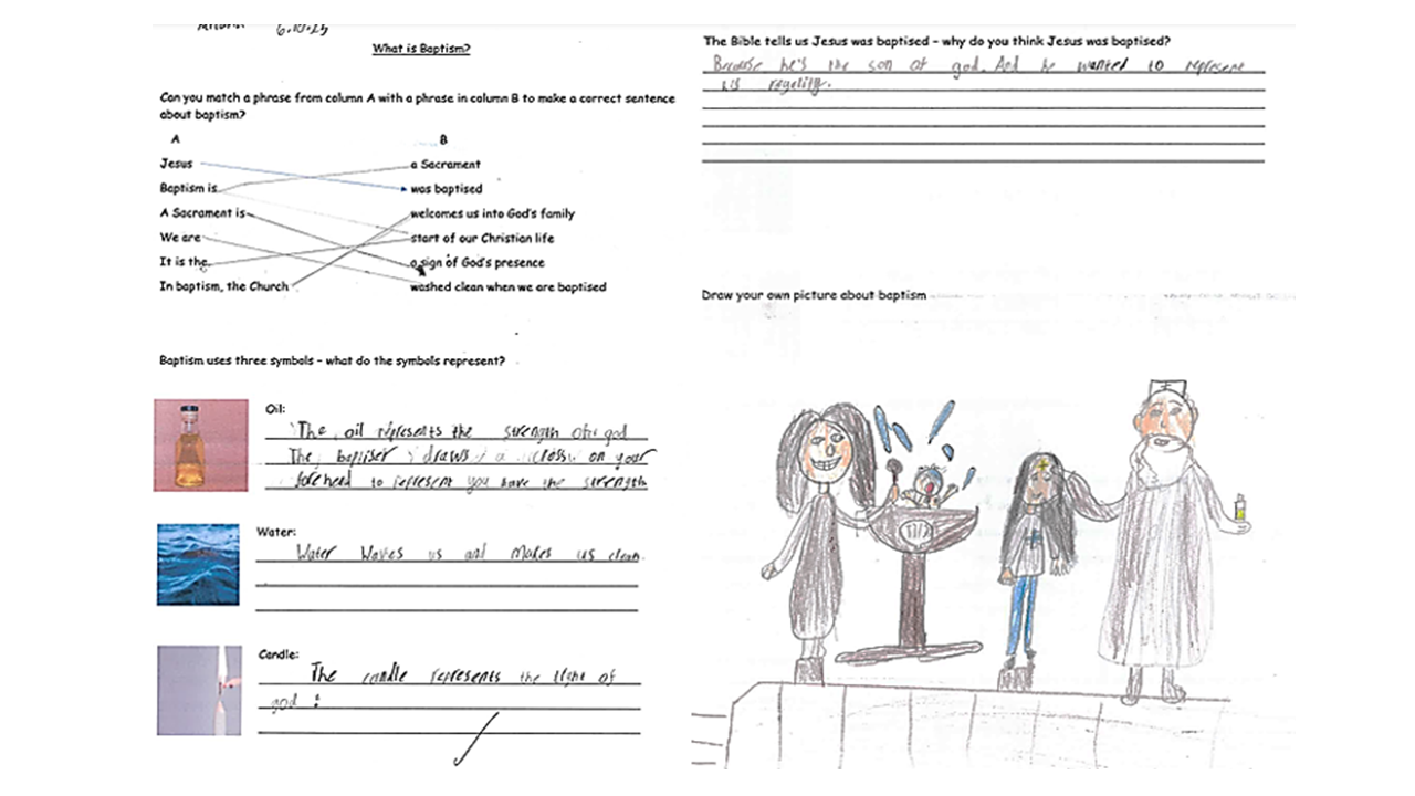 Holly Trees School Baptism wor